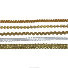 Wholesale hot selling garment accessories different patterns metallic Ribbon webbing for Home textile/Bags/Curtains